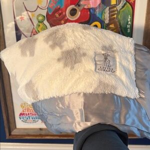 Little Giraffe Luxe Puzzle Blanket in Gray